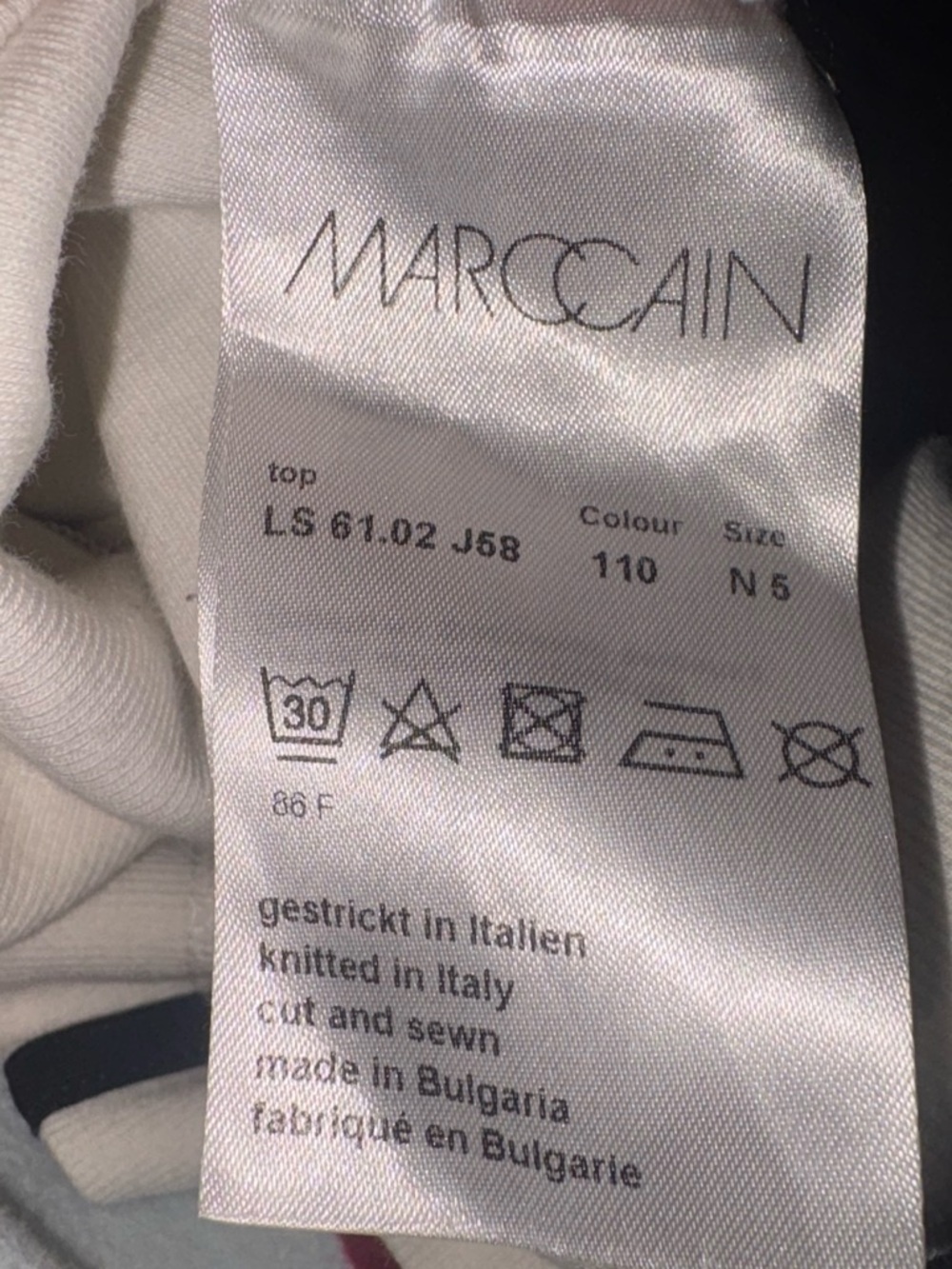 Marc Cain White Tank Top with Pink & Purple Panels - Picture 6 of 6